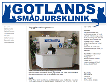 Tablet Screenshot of gotlandssmadjursklinik.se
